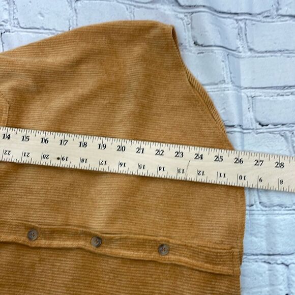 Wishlist Apparel Corduroy Mustard Color Schaket with Doleman sleeves S/Medium - Picture 11 of 12
